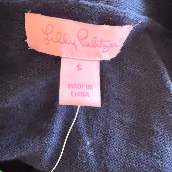 Lilly Pulitzer V Neck Blaine Tunic Sweater In True Navy Size Small New - Picture 12 of 13